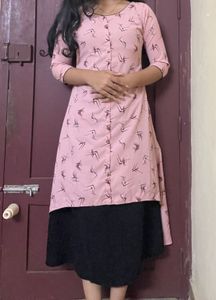 Stylish Pink Printed Kurta