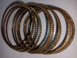 Golden Stone Bangle Set