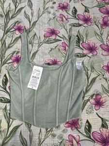 imported Mint Green Corset Style Top