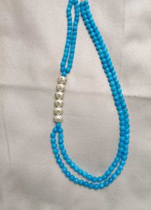 Stunning Blue Beaded Necklace