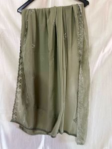 Pista-Green Embroidered Sharara Suit Set