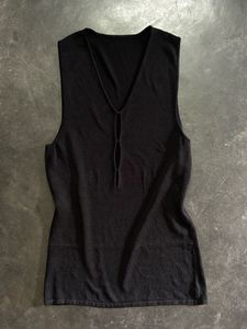 Sleek Black V-Neck Sleeveless Top