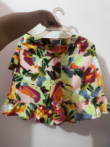 Berrylush Floral Wrap Mini Skirt