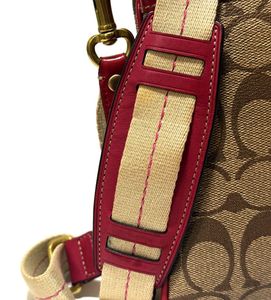 Coach Heritage Signature Canvas Striped Crossbody