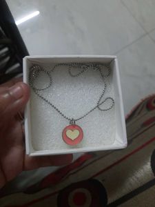 Cute Heart Pendant  Silver Necklace
