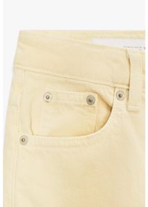 Pale Yellow Mom Fit High Waist Jeans