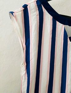 Striped Cropped Top with Side Ties