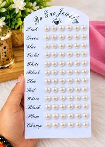 Pearl Stud Earrings – 12 Pairs (24 Pieces)