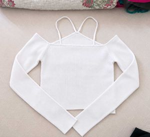 White Off-Shoulder Neck Top