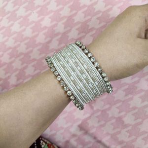 Beautiful Set Of 8 AD Studded Bangles