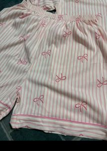 Cute Bow Pajama Set