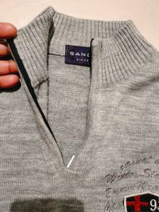 Men's Grey Knit Pullover