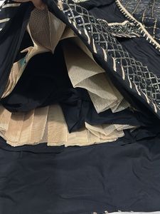Black Sequined Layered Lehenga Choli Set