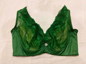 Elegant Green Lace Bra