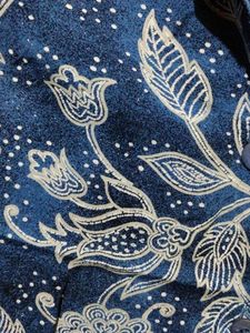 Navy Blue Floral Print Shirt