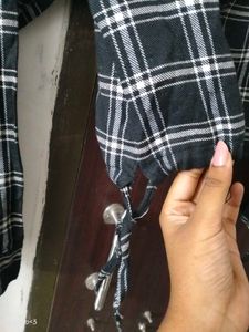 Checked Cropped Shirt