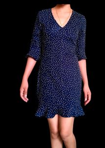 Shein Navy Polka Dot Dress