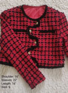 Chic Plaid Tweed Cropped Coat