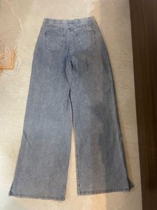 Cute Heart Print Wide Leg Jeans