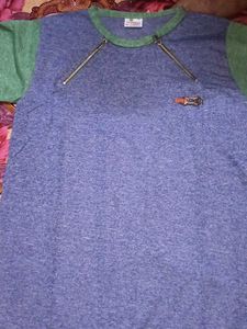 Stylish Zipper Detail T-Shirt