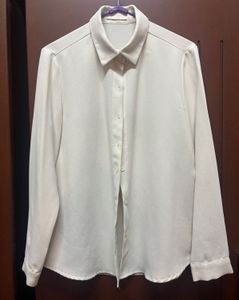 Classic Cream Button-Up Blouse