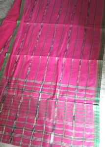 New Fancy Cotton Saree Attached फॉल