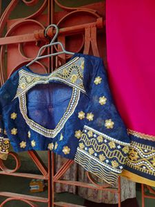 Designer Saree With Stitched Blouse