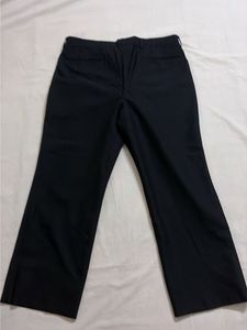 Unisex Classic Black Pleated Trousers