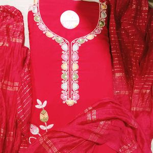 Embroidery Work Unstitched Suit