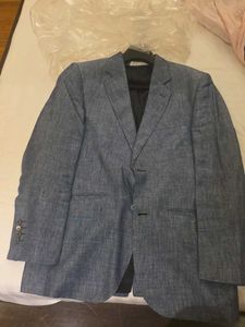Men's Blue Linen Blazer