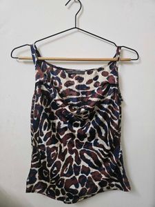 Esprit Animal Print Cowl Neck Top