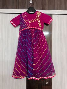 pure georgette Purple Leheriya Lehenga Ch