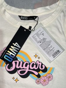 Printed Misty White Tank Crop Top