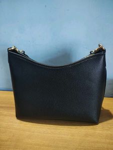 Original Coach Black Pebbled Leather Shoulder Bag