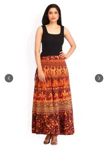 Bohemian Print Wrap Skirt