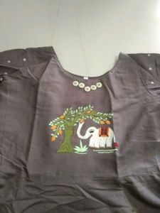 Embroidered Elephant gown