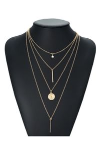 Layered Star Pendant Necklace