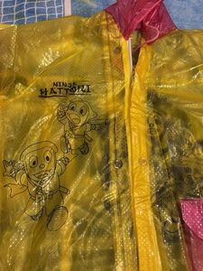 Cute Yellow Kids Raincoat