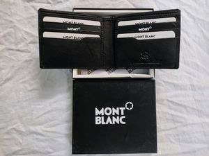 MONT BLANC LEATHER WALLET ( BLACK )