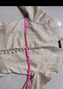 Elegant Cream Linen Blend Blazer
