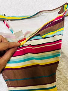 Colorful Striped Bikini Bottom