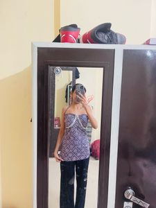 Y2k lavender short kurti