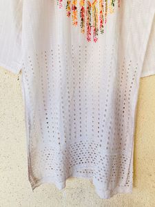 White Chikankari Kurta