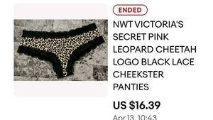victoria's secret Leopard Print Lace Trim Panty