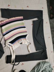 Cropped Halter &amp; Long Sleeve Tops