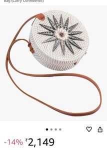 Woven Round Crossbody Bag