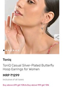 ❤️ ToniQ Silver plated earrings