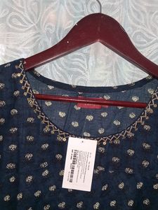 Dark Blue Gotta Work On The Kurta Gher
