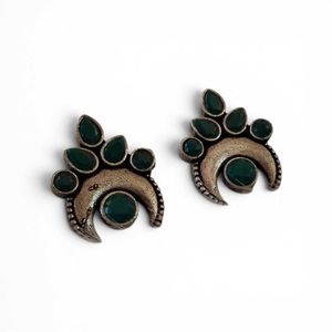 Bohemian Style Green Stone Earrings