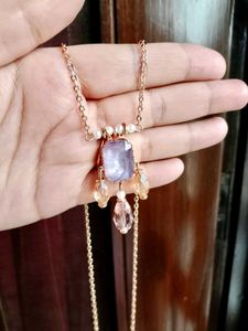 Crystal Rose Gold Necklace ANTI TARNISH